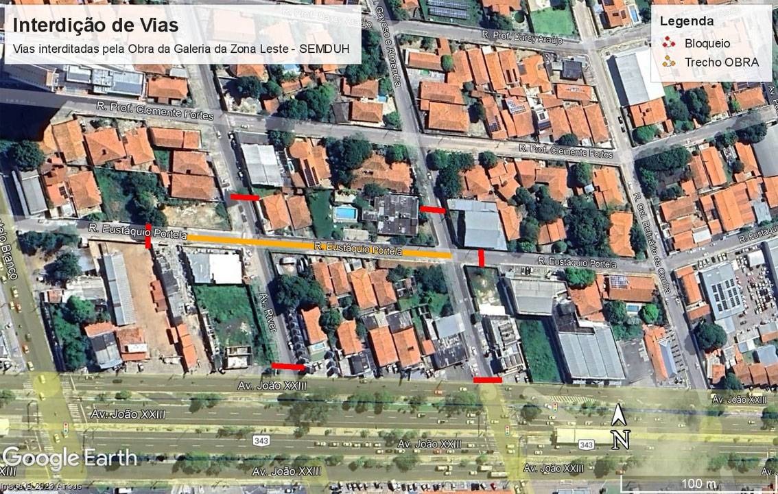 Ruas serão interditadas durante as obras da Galeria da Zona Leste de Teresina